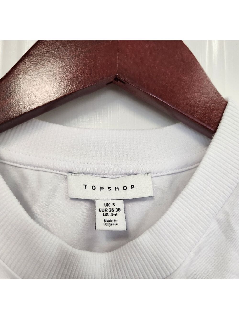 Topshop White Scrunch Sleeves Top NWOT - Picture 2 of 7
